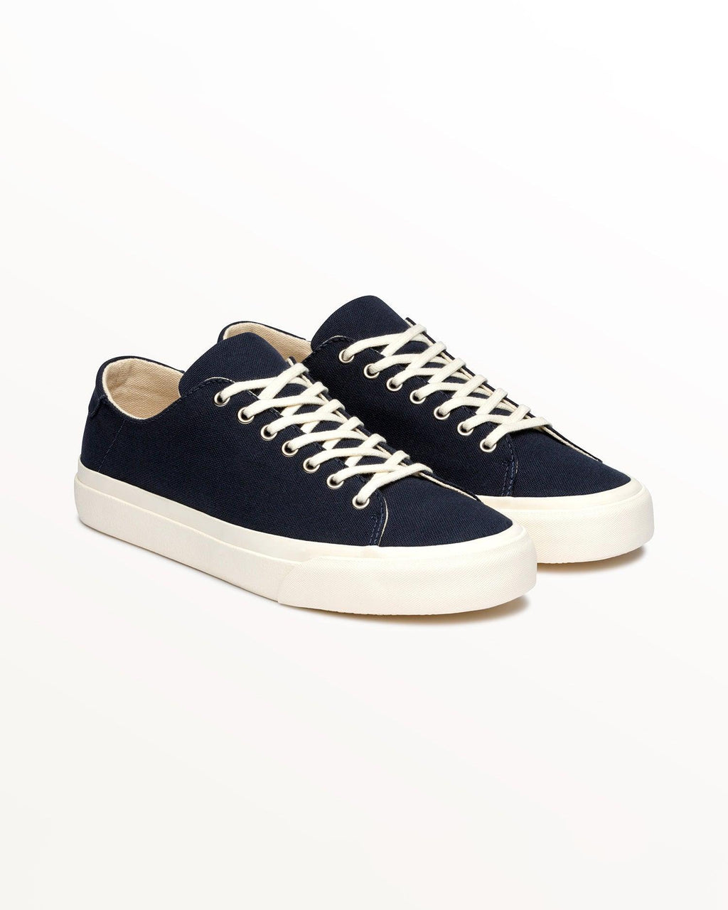 Pair of Baan Navy trainers, three-quarter front view