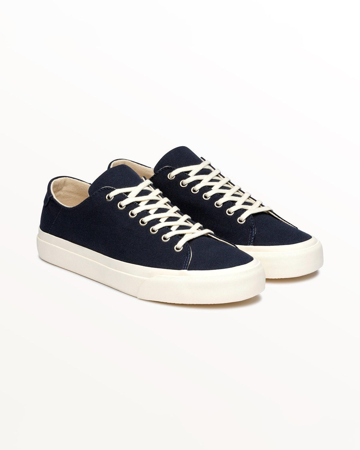 Pair of Baan Navy trainers, three-quarter front view